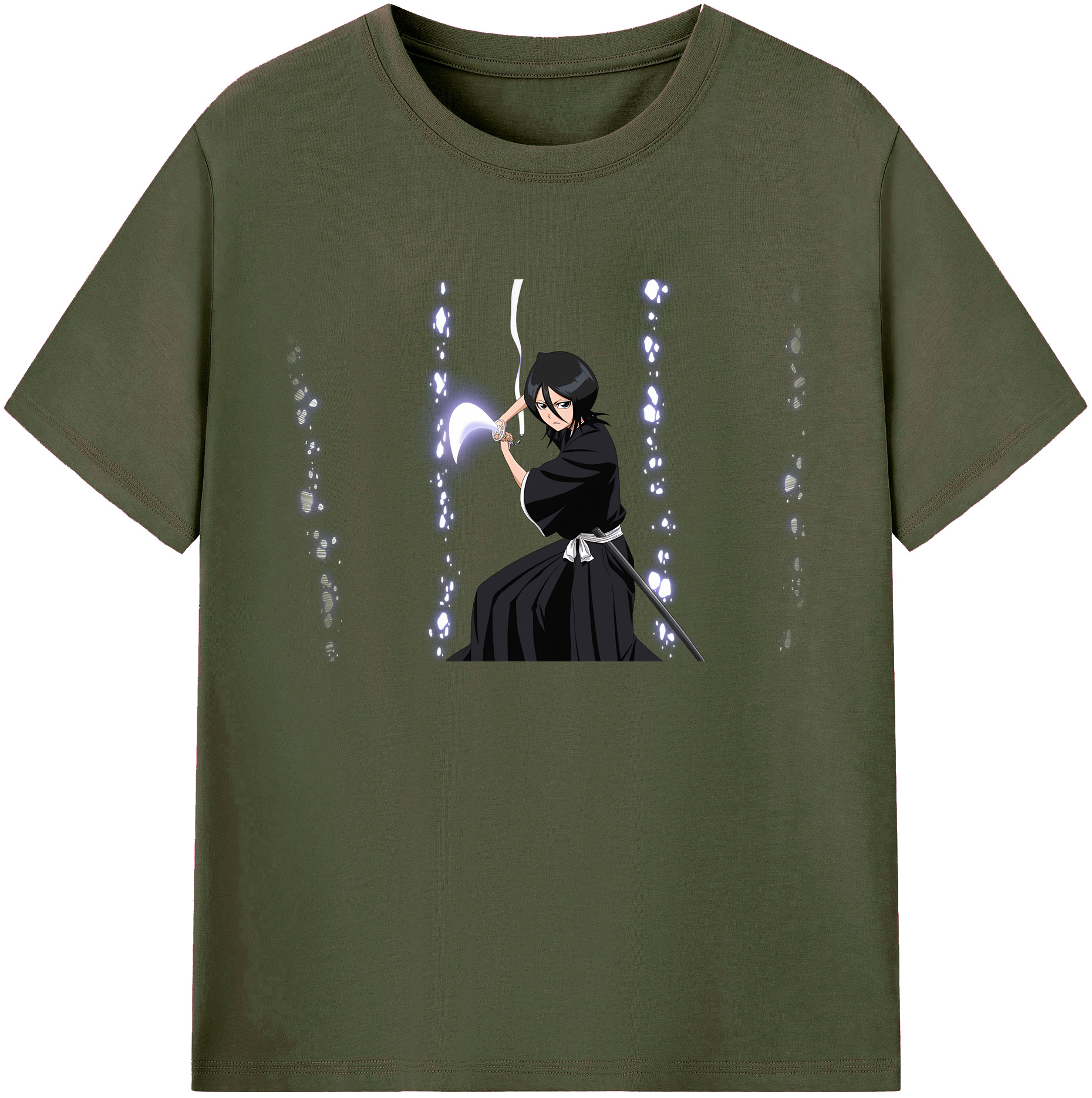 （画像用） ブリーチ 朽木ルキア BLEACH Kuchiki Rukia 綿100％ メンズ半袖Tシャツ｜肌触りやわらか＆通気性